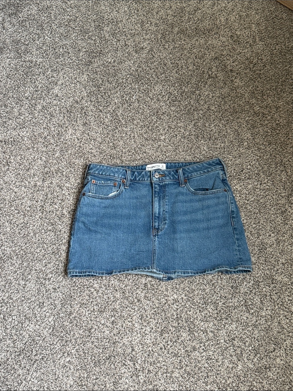 Abercrombie & Fitch Blue Denim Mini Skirt